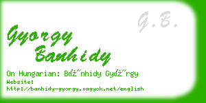 gyorgy banhidy business card